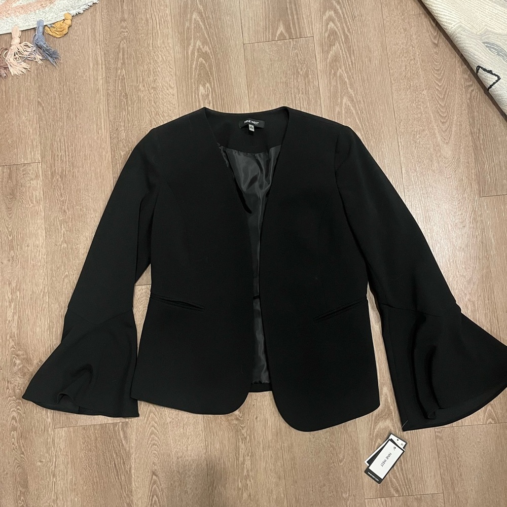 Black Nine West Bell Sleeve Blazer